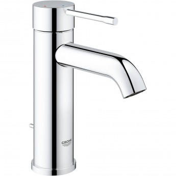 Смеситель для раковины GROHE ESSENCE+ с донным клапаном, низким изливом и энергосберегающим картриджем, хром